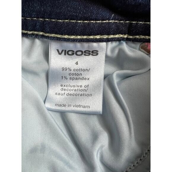 Vigoss Heritage Fit Flare Leg Mid Rise Jeans Size 4 - Picture 12 of 12